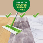 Swiffer Sweep + Mop, Dry Pads Refill, Floor Cleaner for Dirt, Dust, Hair, Cleaning Cloths for Mopping Home, Bathroom, Kitchen, Dust Mop, Floor Duster, Unscented, 52ct