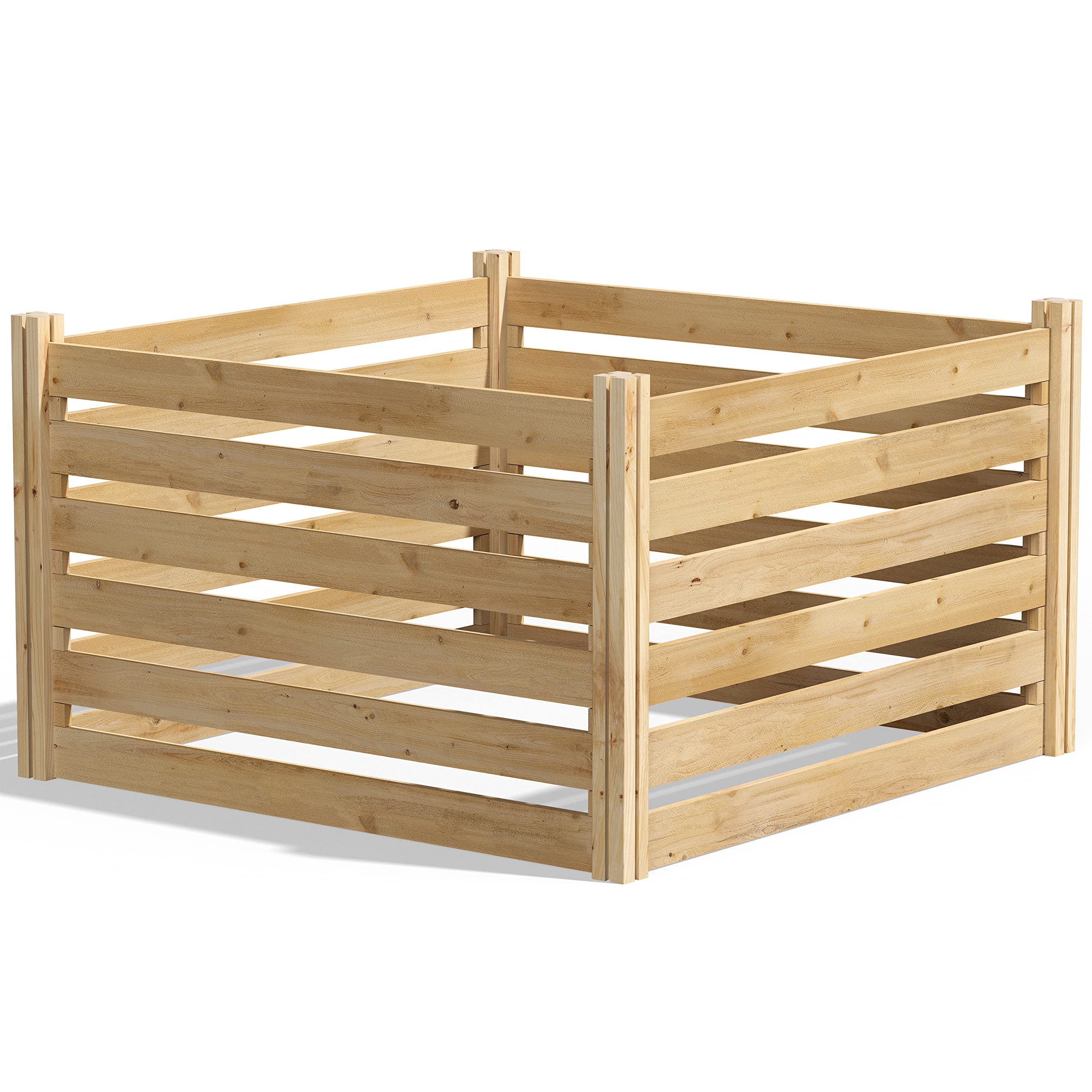 Greenes Fence Premium Cedar Wood Composter, 36" L x 36" W x 31" H (3/4" Thick) / 173.92 gallons - Made in USA with North American Cedar