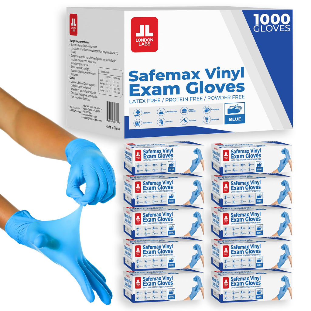 London Labs Synthetic Vinyl Exam Gloves (1000, Large)