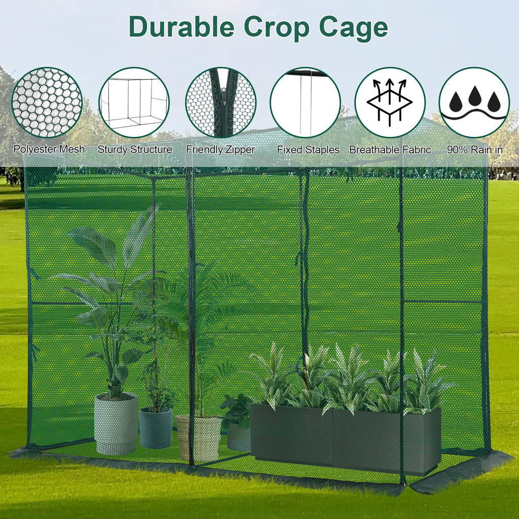 Toriexon Crop Cage Plant Protection Tent 6.5 x 10 x 6.5 Ft