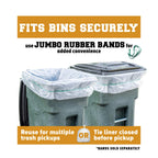 Plasticplace 64-65 Gallon Trash Can Liners for Toter │ 1.5 Mil │ Clear Heavy Duty Garbage Bags │ 50” X 60” (50Count) (W65LDCTL)