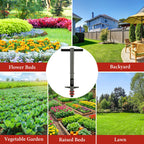 DIOVPLX Bulb Planter Tool, 33.5" Long Handle Sod Plugger for Standing Planting, 2"/4"/6" Adjustable Depth Garden Hole Digger, Heavy Duty Auto Eject Lawn Plugger for Flower Bulbs,Grass Plugs,Seedlings