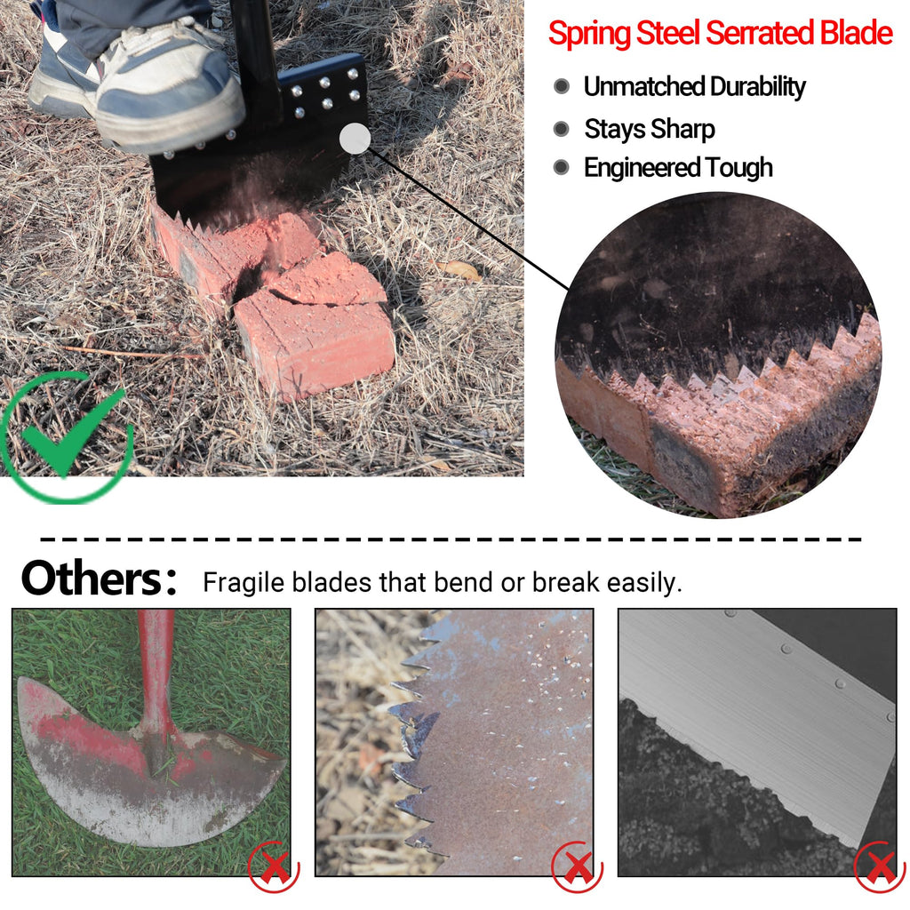 CKLT One-Piece 40in Manual Edger Lawn Tool with Spring Steel Blade