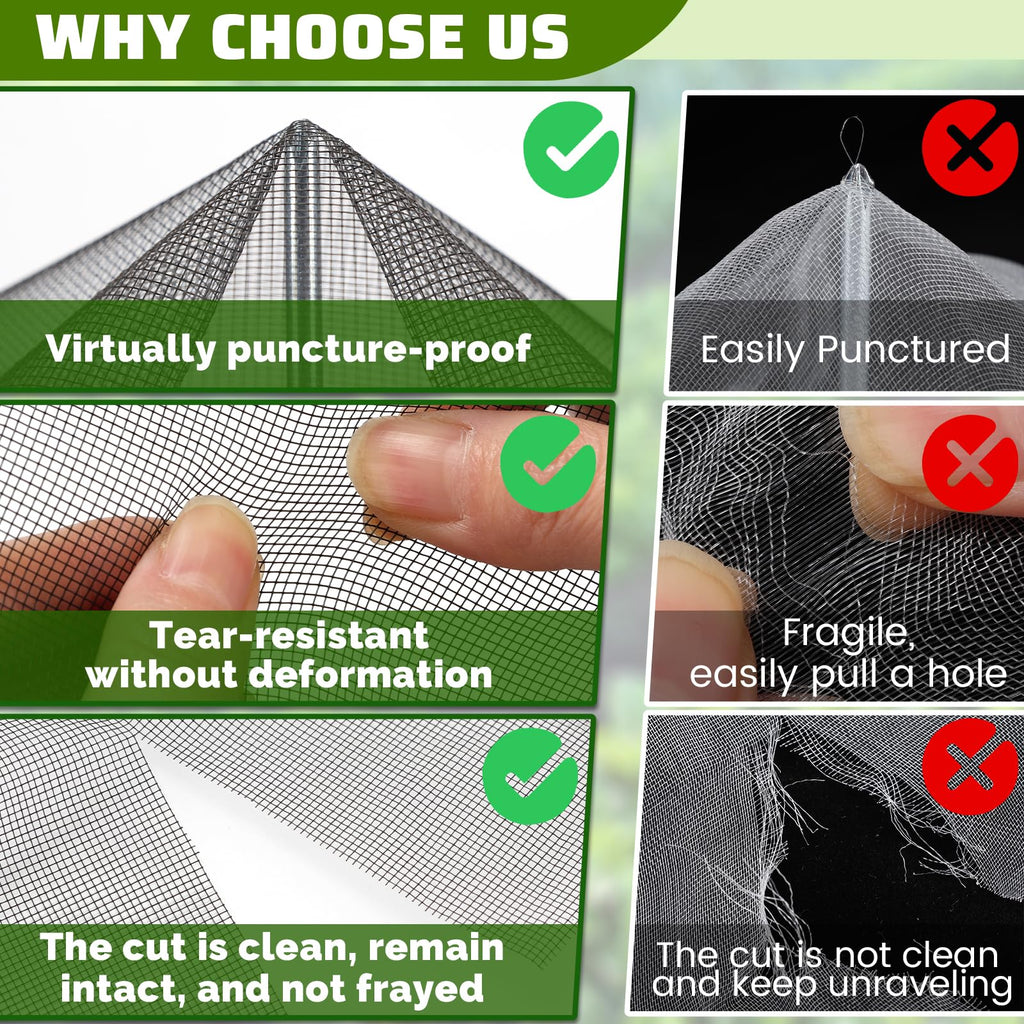 Homiton Stronger Garden Mesh Netting, 10 x 20 FT Ultra Fine Nano PP Plant Covers, Small Animals Bird Net Barrier Screen for Vegetables Plants Fruits Flowers Protection, Shading Rate 33%