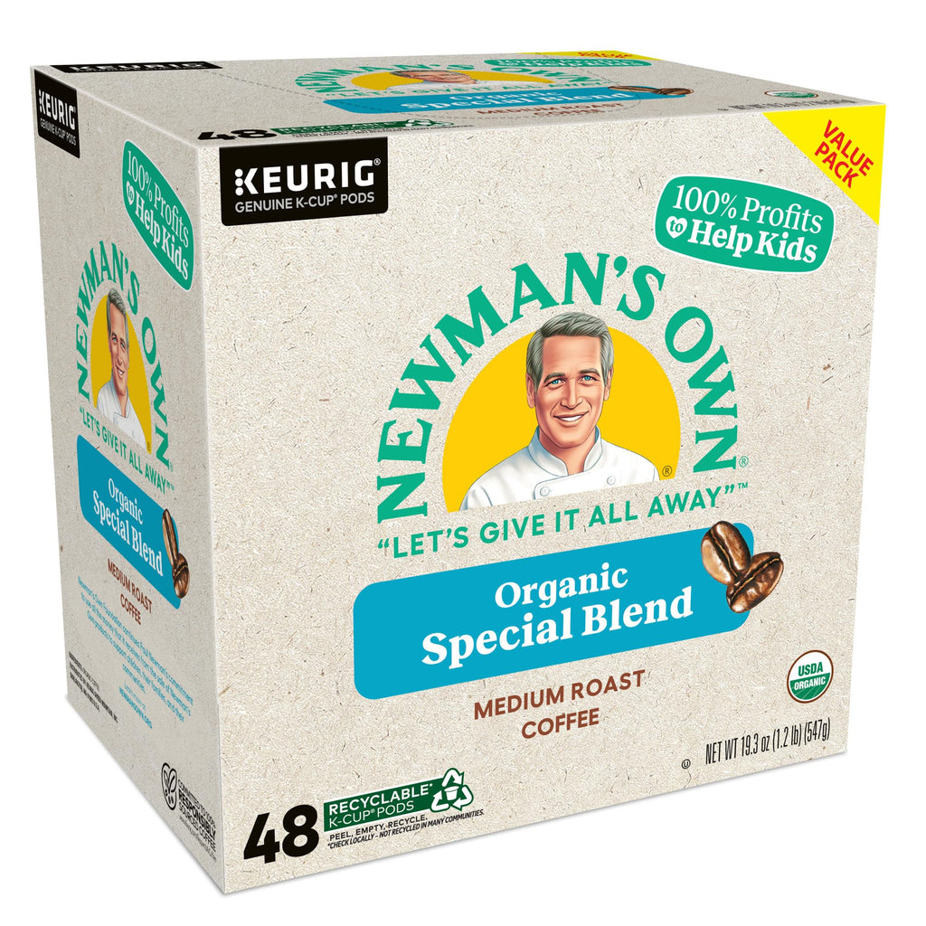 Newman's Own Organics Special Blend, Single-Serve Keurig K-Cup Pods, Medium Roast Coffee Pods, 48 Count