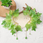 FRESHME Fairy Elf Ear Cuffs - Leaves Elven Ear Clip Wraps Poison Ivy Costume Woodland Earrings Forest Mother Nature Costume Renaissance Fantasy Dress Up Medieval Cosplay Accessories for Adult Women