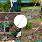 YEELOR Rotary Cultivator Garden Tool with Durable Aluminum Gears