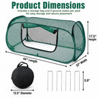 2 Pack Pop Up Mesh Plant Cover-33% Sunblock Garden Covers for Raised Beds