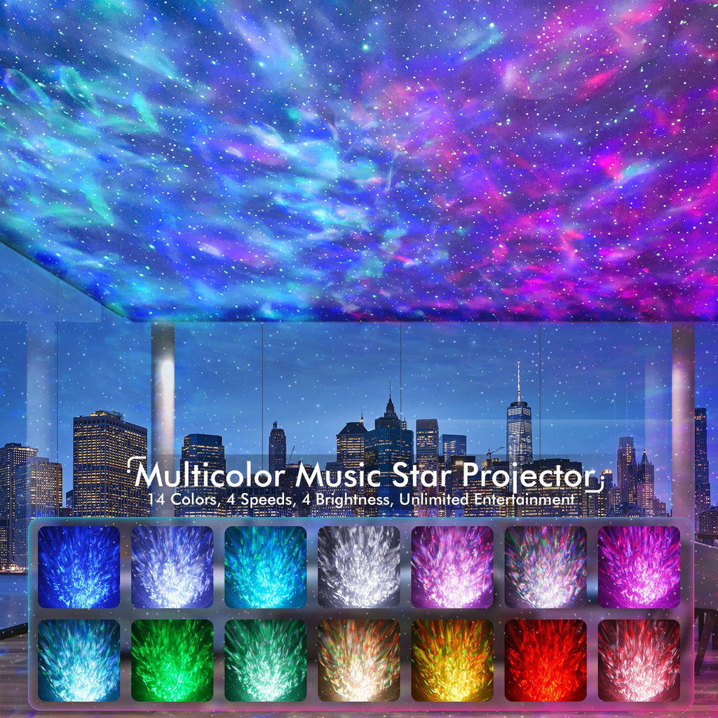 Rossetta Galaxy Star Night Light Projector, Nebula Lights for Kids Room