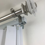 NONO Bracket – No Drill Curtain Rod Bracket for Vertical Blinds, Outside Mounted Blinds Clip On Attachment Set of 3, No Drilling Required, Renter Friendly, Fits Rectangular Headrails