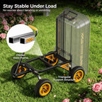 CAMMOO 10 Inch No-Flat Tires 600 lb Garden Dump Cart 4 Cu.Ft.