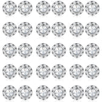 SAILIMUE 15Pairs Rhinestone Earrings For Women Dance Competition Performance Ballet Stud Earrings Stainless Steel Round Acrylic Stone Inside Rhinestone Crystal Halo Dance Competition Earrings Set15mm
