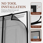 Yotache Magnetic Screen Door for Sliding Doors 72"x80", Screen Size 74"x81", Double-Sided Opening Screen Reinforced Mesh with Strong Magnets for French Front/Back Patio Doors