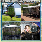 33x10ft Ultra-fine Mesh Mosquito Net, Patio Screen Netting, 1Pc Black