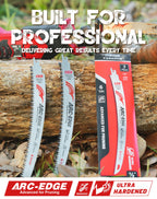 EZARC Japanese Teeth Reciprocating Saw Blades 12 Inch, Arc Edge Wood Pruning Saw Blades 6TPI for Tree Trimming, Wood Cutting, 3 Pieces