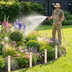 24Pcs Wooden Garden Stakes, 12in Pinewood Yard Stakes for Plant Support
