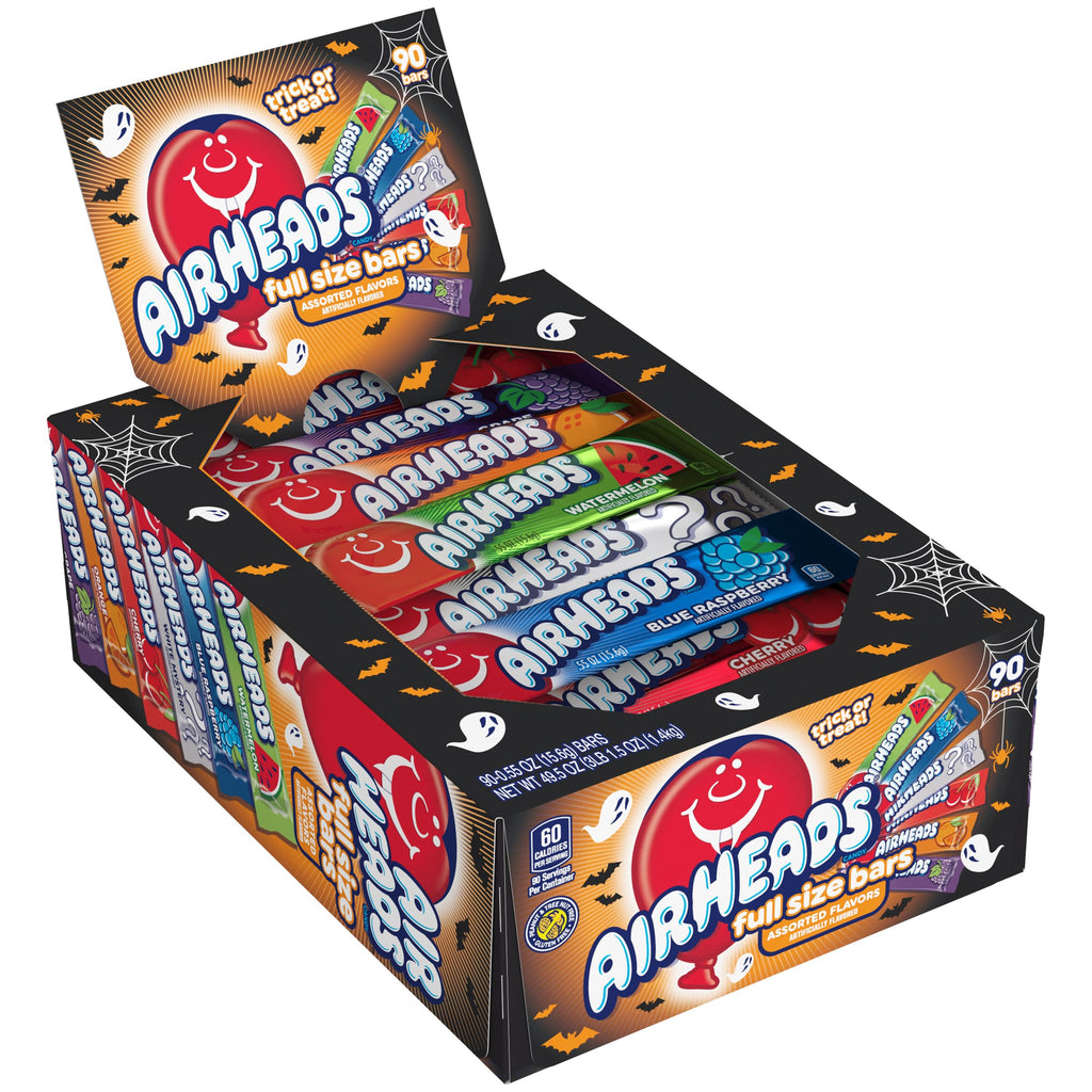 Airheads Full-Size Candy Bars, Halloween Variety Pack, 90 Count Box