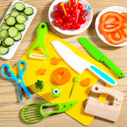 40Pcs Kids Knife Set for Real Cooking | Montessori Kitchen Tools | Age 4-12