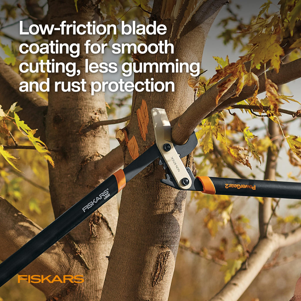 Fiskars 32” PowerGear2 Garden Bypass Loppers, 2" Cut Capacity Tree Trimmer