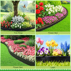 Bluepro Landscape Edging, 2 Inch 100 ft Garden Border Edging Upgraded with 150 Steel Stakes (Strong) & Reinforced Design - Durable Plastic Garden Border for Flower Beds, Lawn & Yard