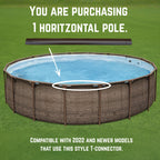 Replacement Horizontal Pool Leg, Pole & Frame Support Bar Brown Oval for Coleman Power Steel 18ft x 48in Above Ground Swimming Pool (Fits 2022+ Models)