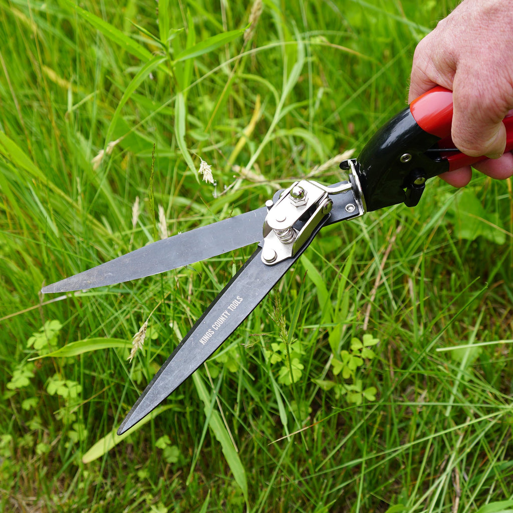 Kings County Tools Grass Shears - Garden Clippers with Rotating Handle