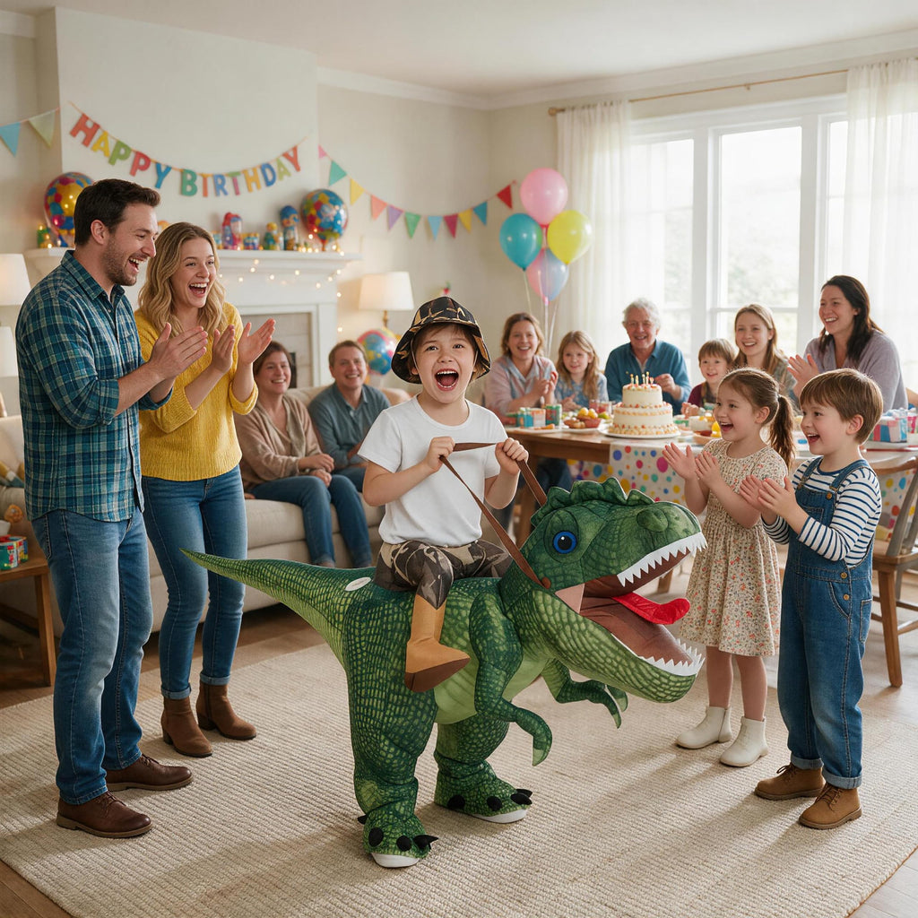 Inflatable Dinosaur Costume for Kids,Blow Up Halloween T Rex Suit (2-3Yrs)