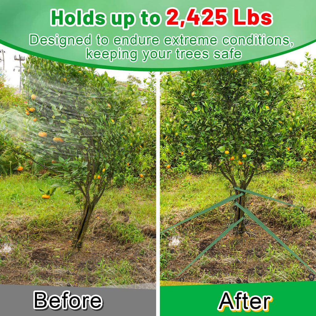 2,425 Lbs Strength Tree Straps, 216FT Tree Tie Support Straps for Staking