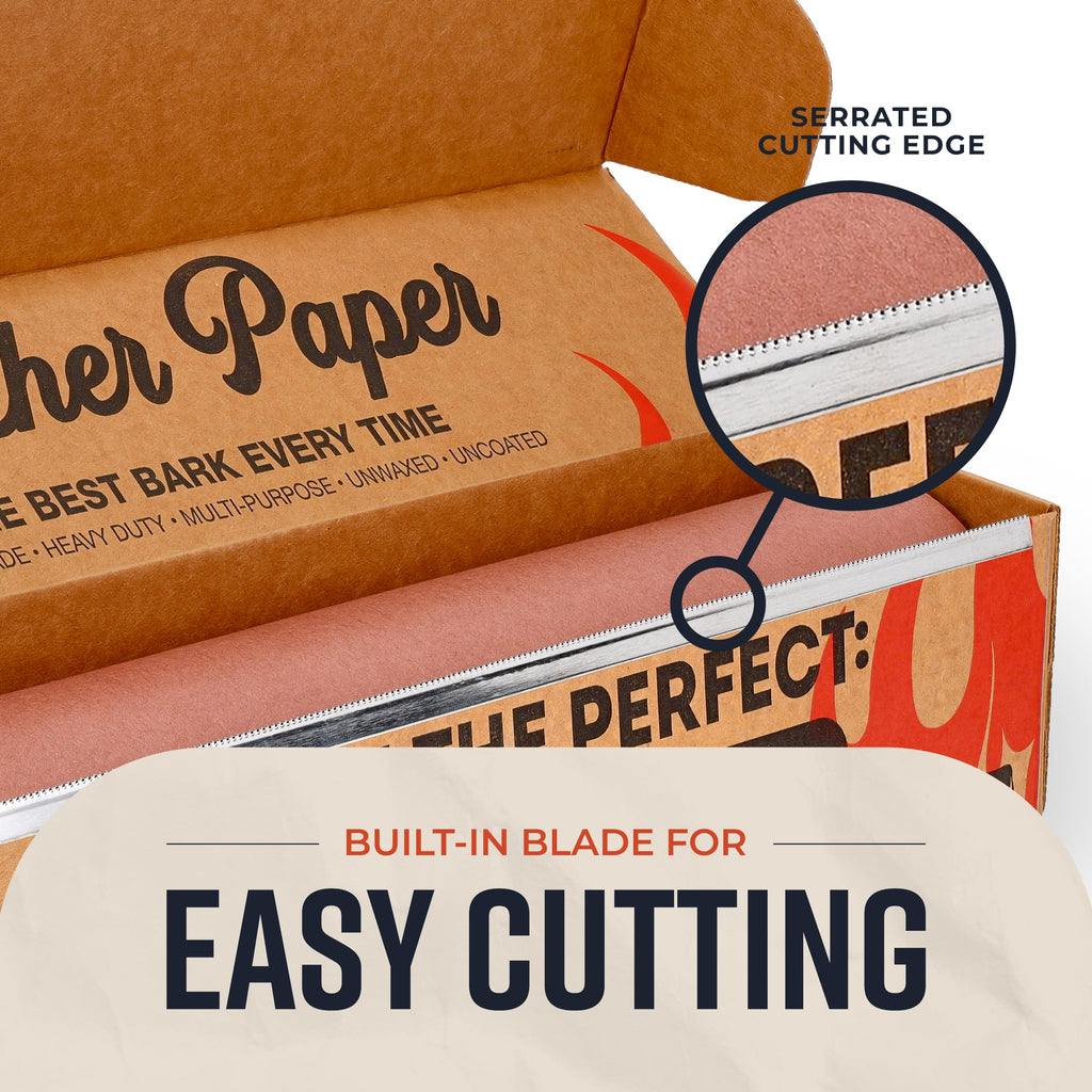 Bryco Goods Pink Butcher Paper Roll with Dispenser Box, 18" x 175' (2100”) Food-Grade Peach Butcher Paper for Smoker, BBQ, Grilling, Smoking Meat - USA Made - Unbleached, Uncoated and Unwaxed