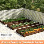 GHWIE Wooden Garden Fence Wood Garden Edging Border Decorative Landscape Border Edging,Planting Tree Fence Yard Patio Path Edging Landscape Edging Flower Bed Fences-11.8'' H x 48'' L (1PACK)