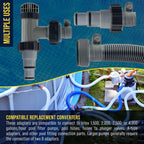 U.S. Pool Supply Pool Hose Adapter A B Conversion 1.25" to 1.5" Hose Connector with Clamps, Pack of 2 - Above Ground Replacement Compatible with Intex Pool Filter Pumps, Sand Filters Saltwater Systems