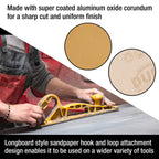 Dura-Gold Premium - 150 Grit Gold -Hook & Loop Backing Longboard Continuous Sandpaper Roll, 2-3/4" Wide, 12 Yards Long - For Automotive & Woodworking Air File Long Board Sanders, Hand Sanding Blocks