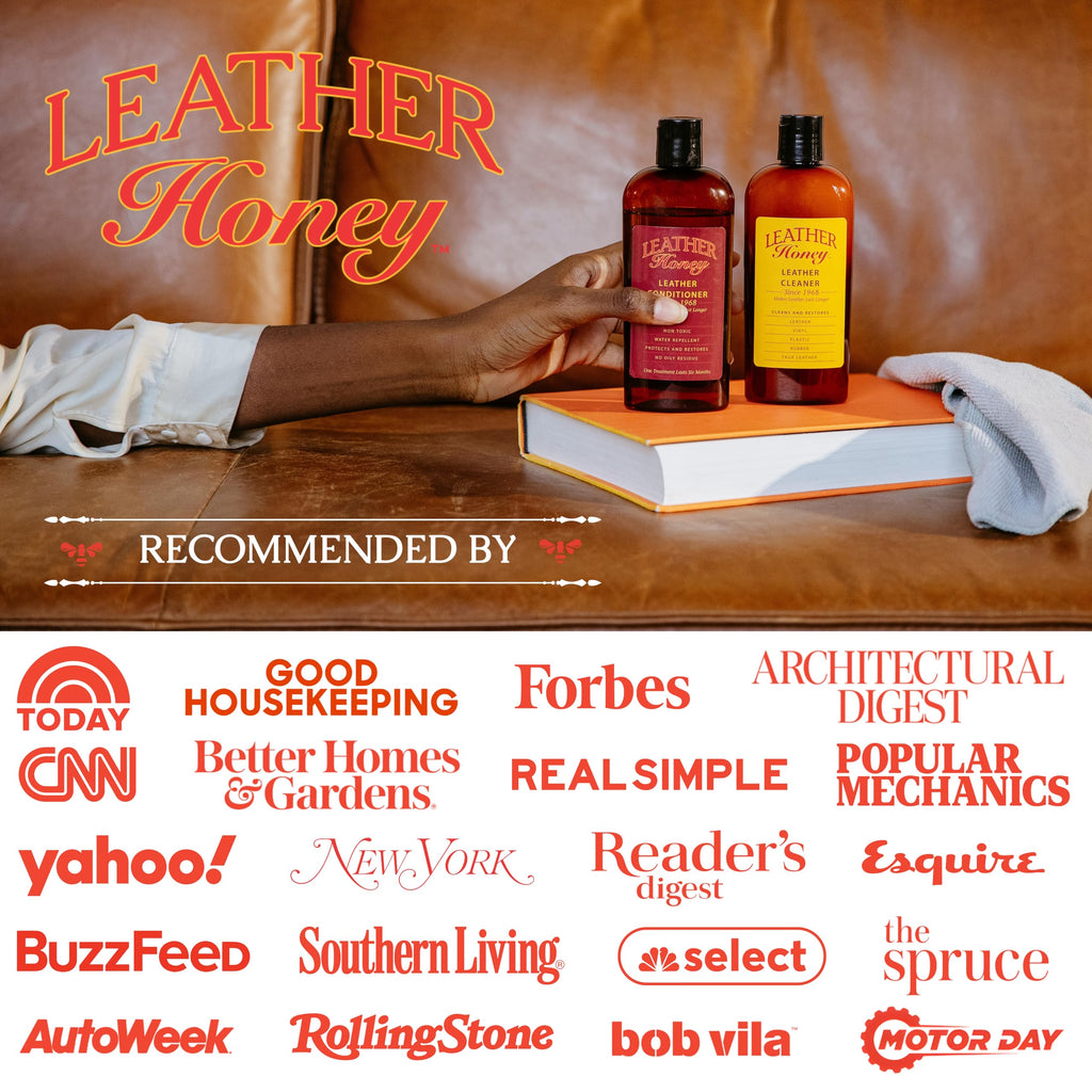 Leather Honey Best Leather Conditioner Since 1968. For Use on Leather Apparel, Furniture, Auto Interiors, Shoes, Bags and Accessories. Non-Toxic and Made in the USA!