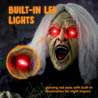 JOYIN Zombie Halloween Decoration Outdoor Witch Groundbreaker Halloween Graveyard Decor Outside, Scary Zombie Props with Sound Effect & Lighted Eyes for Haunted House, Lawn Yard Decorations