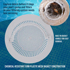 U.S. Pool Supply Above Ground Pool Thru-Wall Skimmer Baskets with Handles, 2 Pack - (See Size) Swimming Pool Replacement Baskets - Standard Small Thru-Wall Size - Skim Remove Debris, Cleanout Leaves