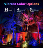 SUNVIE RGBW Halloween Spotlights Outdoor 12W LED Plug in Landscape Lights