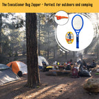 The Executioner Fly Zapper Mosquito, Wasp, Bug, Insect Killer Swatter Electric Fly Zapper Racket Single Layer for Efficient Zapping Indoor Outdoor (Blue)