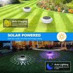 LENONE Floating Pool Lights Solar Powered, 6.5“ Vibrant RGB Colors Pool Lights that Float with Dynamic Lighting Effects, Waterproof Float or Hang Solar Floating Light for Pool Hot Tub Garden Party(1)