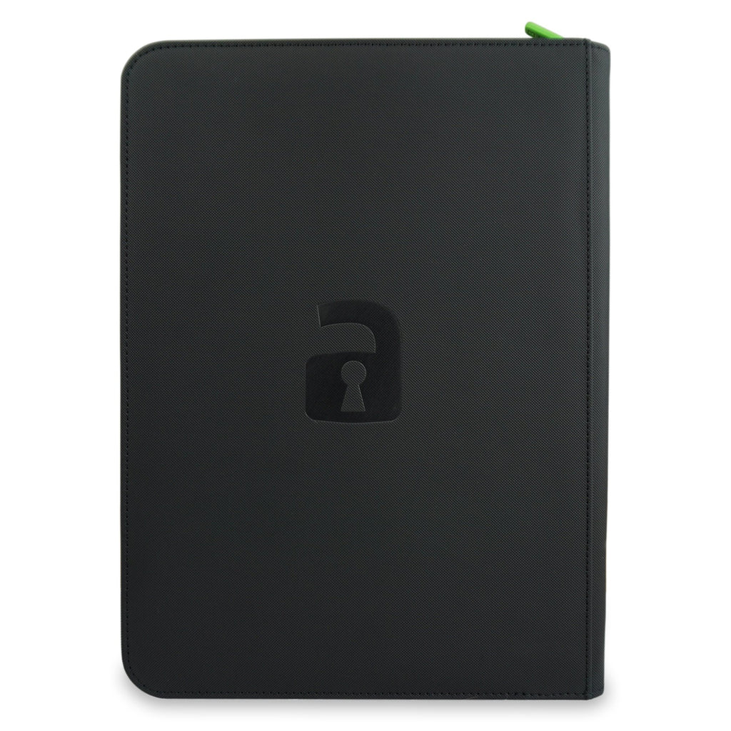 Vault X 9 Pocket Trading Card Zip Binder, 360 Cards, Premium Exo-Tec Album Material, 20 Side-Loading Pages, Folder for Collectible Games, Sports, TCG (Black)