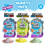 Tub Works® Bath Crackles Bath Toy, Variety 12 Pack | Nontoxic & Fragrance-Free | Makes Bath Water Crackle & Pop for a Unique Kids Bath | Swirl Water for Fizzy Fun | Sensory Kids & Toddler Bath Toys