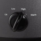 Crock-Pot 7-Quart Manual Slow Cooker, Family Size Serves 8+ People & Fits 6-lb Roast, Removable Stoneware with Warming Setting, Dishwasher Safe for Easy Cleanup, Charcoal