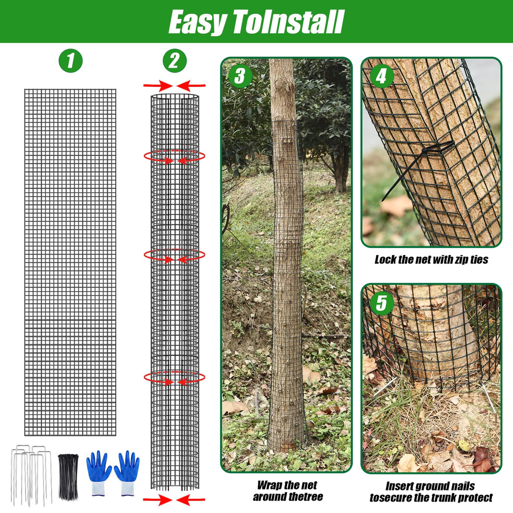 MUDEREK 6 Pack Metal Tree Trunk Protector-48
