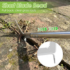 PadPure Crack Weeder Tool, 20-65" Adjustable Stainless Steel Long Handle Crevice Weeding Tool Heavy Duty L-Shaped Manual Garden Weed Puller & Remover for Sidewalk, Garden, Patio, Lawn
