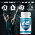 (2 Pack) URO Flow Capsules, UroFlow Pills for Men with All Natural Ingredients, Advanced Formula Men's Health and Wellness Pill, Maximum Strength Multivitamin Formula Supplement (120 Capsules)