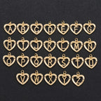 YANODA Gold Initial Pendant Necklace Anklet Bracelet for Women 14K Gold Plated Figaro Chain Letter Initial Heart Necklace Anklets Alphabet Foot Jewelry Personalized Jewelry for Women S