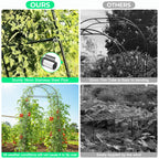 Garden Arch Trellis for Climbing Plants, 82 Inch Tall Grape Trellies for Outdoor,Flower Vegetable Tomato Cucumber Trellis with Clamp Netting, Metal Vine Plants Support for Wedding Garden Decoration
