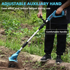 SHINTYOOL 21v Cordless Tiller Cultivator with 4.0 Ah Battery and Charger
