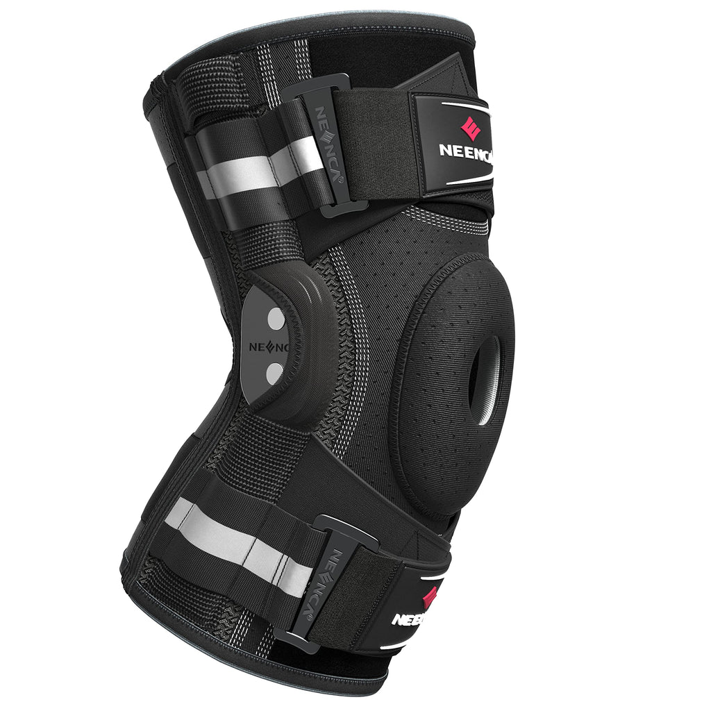 NEENCA Professional Knee Brace for Knee Pain, Hinged Knee Support with Patented X-Strap Fixing System, Medical for Pain Relief, Arthritis, Meniscus Tear, ACL, PCL, MCL, Runner, Sport
