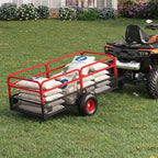 GarveeLife ATV UTV Tow Behind Dump Trailer 1600 lbs 22 Cubic Feet, Red