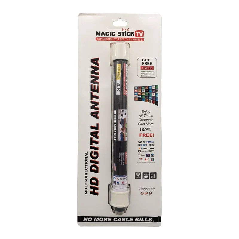 Magic Stick MAX Jumbo 4K Antenna HDTV FREE Digital Channels Plus Free 20ft Cable